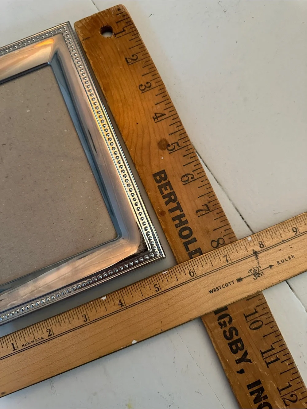 PINNACLE SILVER BEADED PHOTO FRAME FITS 4x6
